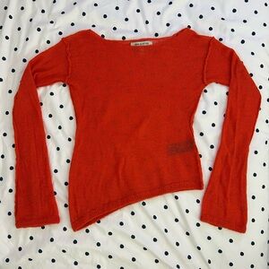 Urban Outfitters knit asymmetrical sheer sweater